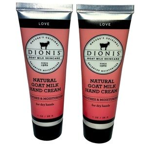 DIONIS GOAT MILK SKINCARE‎ Love HAND CREAM 1 OZ x2